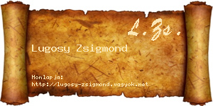 Lugosy Zsigmond névjegykártya